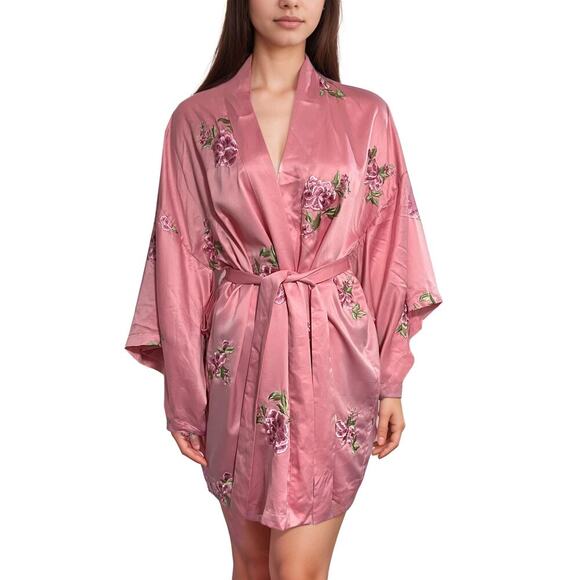 Victoria's Secret Pink Floral Womens Kimono Robe One Size - Picture 11 of 11